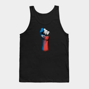 Flag of Texas on a Raised Clenched Fist Tank Top